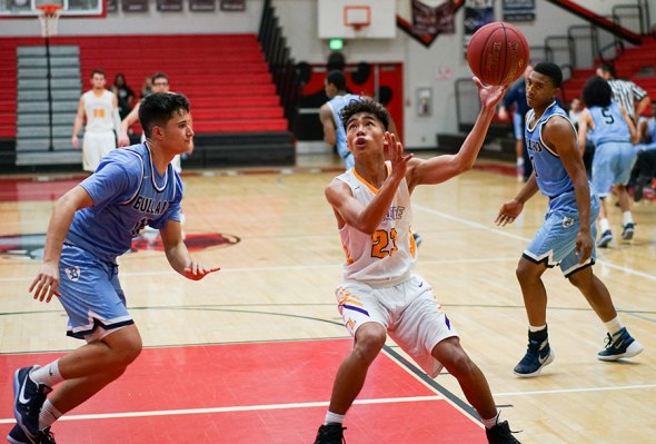 Lemoore's Joemyl Ragunton in an earlier game this season. The Tigers begin WYL play again when they host Redwood on Jan. 5.